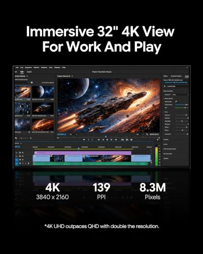 Image of Q32S 32 inch 4K UHD Monitor, OLED Glossy (Honeycomb with Stand)