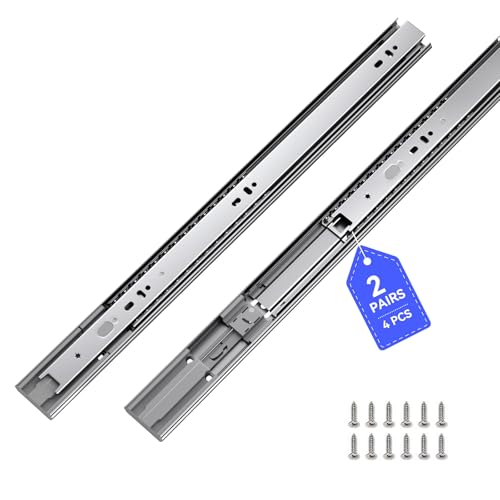 Image of LONTAN 2 Pairs Soft Close Drawer Slides 20 Inch Heavy Duty Cabinet Rails