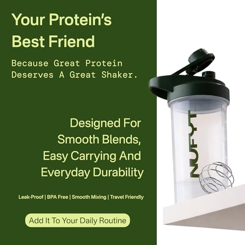 Image of BPA-Free Protein Shaker Bottle 500 ml with Steel Whisk Ball | Leak-Proof Lid | Easy to Clean & Travel Friendly | for Protein Shakes, Pre-Workout & Smooth Mixing