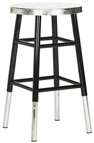 Tabouret de comptoir design 60 cm Safavieh Angello EAF3211A noir argent