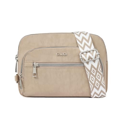 CLUCI Small Crossbody Bags for Women Travel,Anti Theft Cross Body Purse for Woman Foldie RFID Blocking Nylon Belt Bag