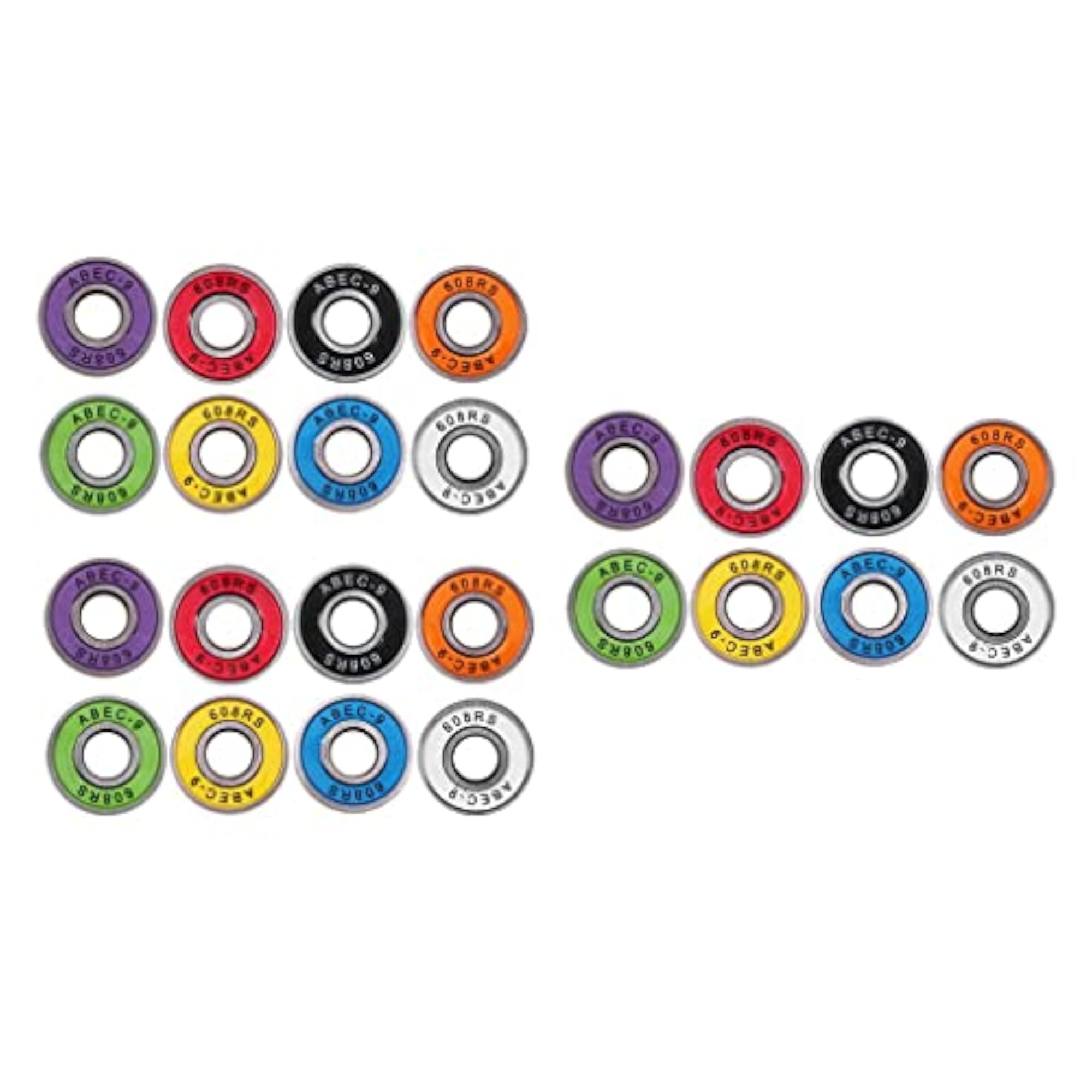 24pcs Frictionless ABEC 9 Skateboard Roller Skate Bearings