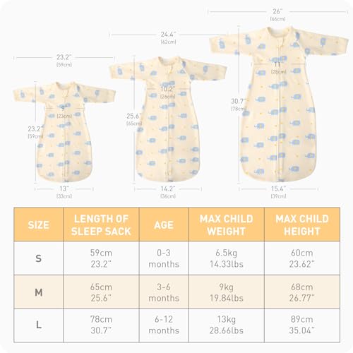 Image of Amrcbb 2 Pack Transitionsl Baby Swaddling Sacks with Arms Up & Sleeves, Mitten Cuffs, 2-Way Zipper, Sleep Sacks Blanket for Newborns - Calms Startle Reflex, Newborns Baby Boys & Girls Sleep Bag