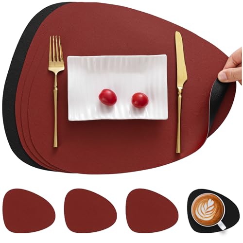 Myir JUN Leather Table Mats and Coasters