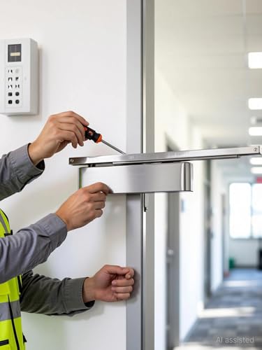 Image of Harrison RM4000-1617 Automatic Concealed Door Closer | Aluminiume Material | Double Speed Adjustment | Suitable for Home, Office, Hotel, Restaurant, | Antique Finish | Weight Capacity 90kg |