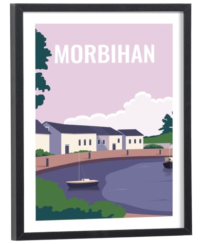 Décoration Bretagne : affiche Morbihan vintage 30x40 cm