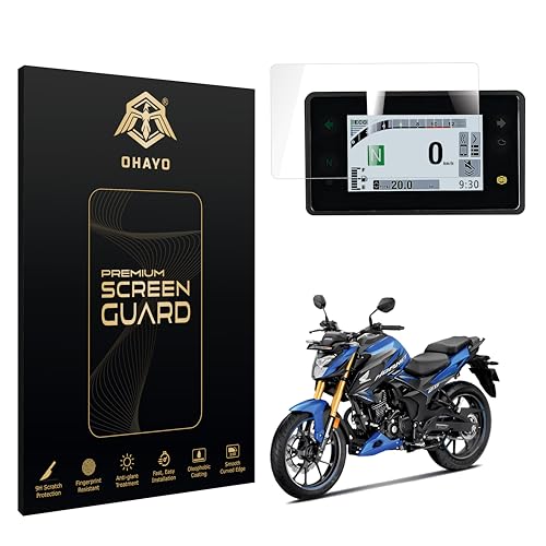 Image of OHAYO Screen Protector for Honda CB125 Hornet 2025 Bike TFT Digital Meter Display | 9H Hardness Military-Grade Scratch Resistant HD Clear Full Coverage Film | Easy Bubble-Free Installation | Speedometer Protection Accessory | Non-Tempered Screen Protector for Honda CB 125 Hornet 2025