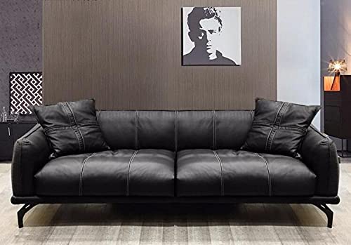 Image of Wento Thick 5 Yards Faux Leather Soft Skin Grain PU Fabric for Furniture Cover, Reupholster Sofa Chairs, Cushions, Vinyl Upholstery (5 Yards, Black)