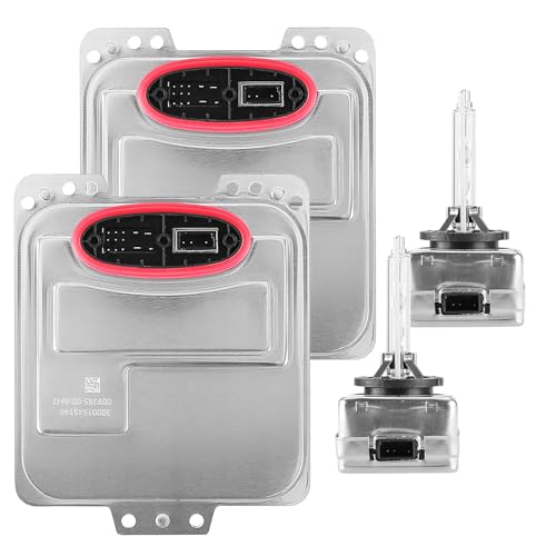 Xenon HID Headlight Ballast with D1S Bulb Replacement for Porsche Cayenne 2008 2009 2010 Xenon HID Ballast Control Unit Assembly Module - Replaces 95563119402 95563119403 5DC 009 060-41 AB,2PCS