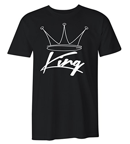 King and Queen Matching Couple T Shirts (L, Men-King)