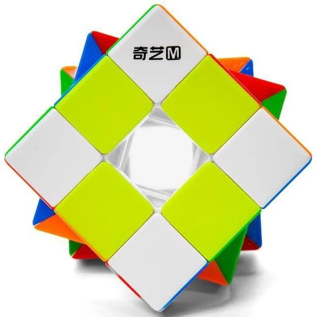 Image of QiYi Racing Void Magnetic 3x3 Speed Cube Puzzle - Hollow Centerless Design with 48 Magnet Stabilization, Smooth Turning, Anti-Stick Pieces & Frosted Finish