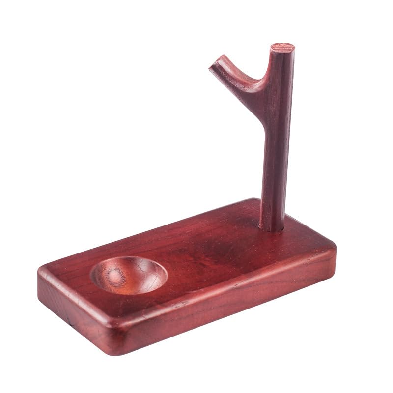 Tom's Wheezes Wooden Tobacco Pipe Stand Holder for Smoking Pipe - Detachable Desktop Decorative Rack Rest for Pipe longer than 5 inches