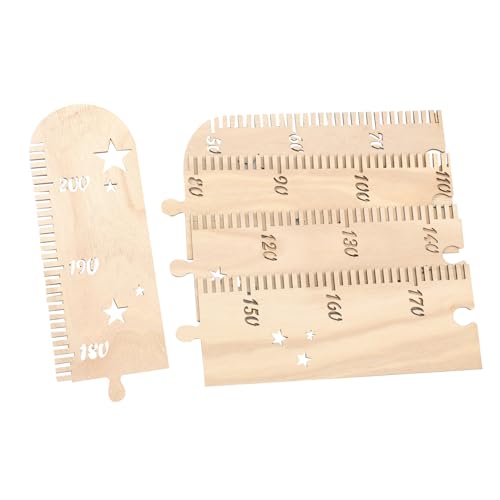 Yardenfun Kids Growth Chart Wall Wooden Height Measurement Ruler Child Height Chart Decor