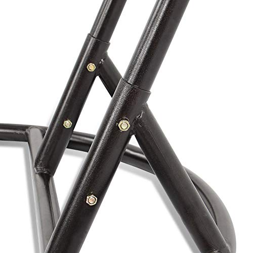 Dubai Collection Wicker Swing Chair With Stand Pro((2 Person)X-Large-Pro, Latte) #TOP1