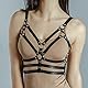 BDSMYOU Punk Harness Leder Body Brust Harness mit Dreifacher Taille Fesseln, Einstellbar Gothic Kleidung Bondage Geschirre, Sexy Dessous für Sex Fetisch, BDSM Spielzeug