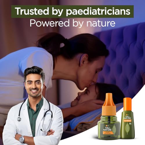 Image of Tru Nature Herbal Mosquito Repellent Liquid Refill 45 ML - Pack Of 4 | Fit for All Machines | Paediatrician Certified | Effective for 45 Nights | Plant Based | Chemical Freed
