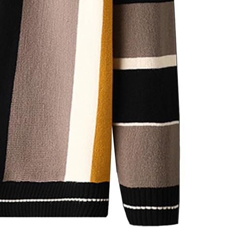 Men's Cardigan Fashion Stripe Print Sweater Open Front Loose Fit Soft Sweater Knitted Long Sleeve Casual Sweaters4