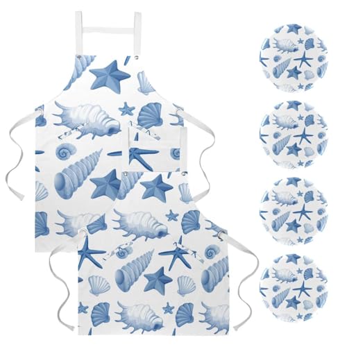 Tablier de cuisine réglable anti-taches lot de 2 pour protéger vos vêtements lors du ménage