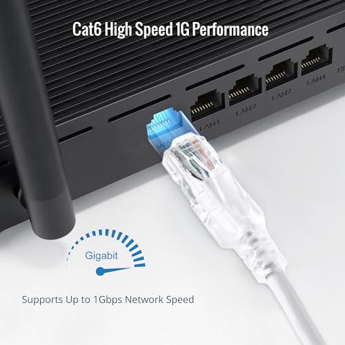 Cable Ethernet Cat6 Tecmojo 1ft RJ45 Blanco 12-Pack miniatura 5