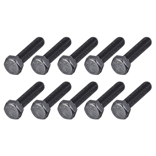 Image of METALLIXITY Hex Bolts (M8-1.25x35mm) 15Pcs, 8.8 Grade Carbon Steel Fully Threaded Black Oxide, Coarse Thread UNC Hex Head Screw Bolt - for Furniture Repair