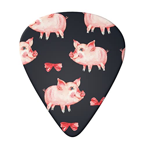 Red Cute Piggy Lot de 6 médiators pour guitare acoustique, guitare électrique, basse, ukulélé – fins, moyens et épais. - Les Beatles, Paul McCartney, John Lennon, RIngo Starr, George Harrison Red Cute Piggy Lot de 6 médiators pour guitare acoustique, guitare électrique, basse, ukulélé – fins, moyens et épais. – Image 4