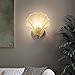 Aomesinc Indoor Wall Lights Shell Shaped Wall Sconce Light Shell Shaped Glass Sconces Lighting E14 Lamp Modern Lights for Living Room Bedrooms Bedside(Amber)