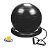 Gloop - Pelota blanda de gimnasia gruesa antipinchazos, pelota de pilates, bandas de resistencia, Niños, Set negro., 65 cm