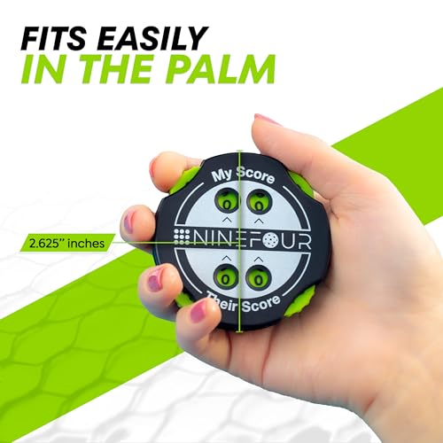 NineFour Pickleball Score Keeper Kit, Manual Handheld Clicker Counter for Sports & Backyard Games, Pickle Ball Accessories, Wristband Scoreboard, Pocket Scoring, Gift Set — view 6