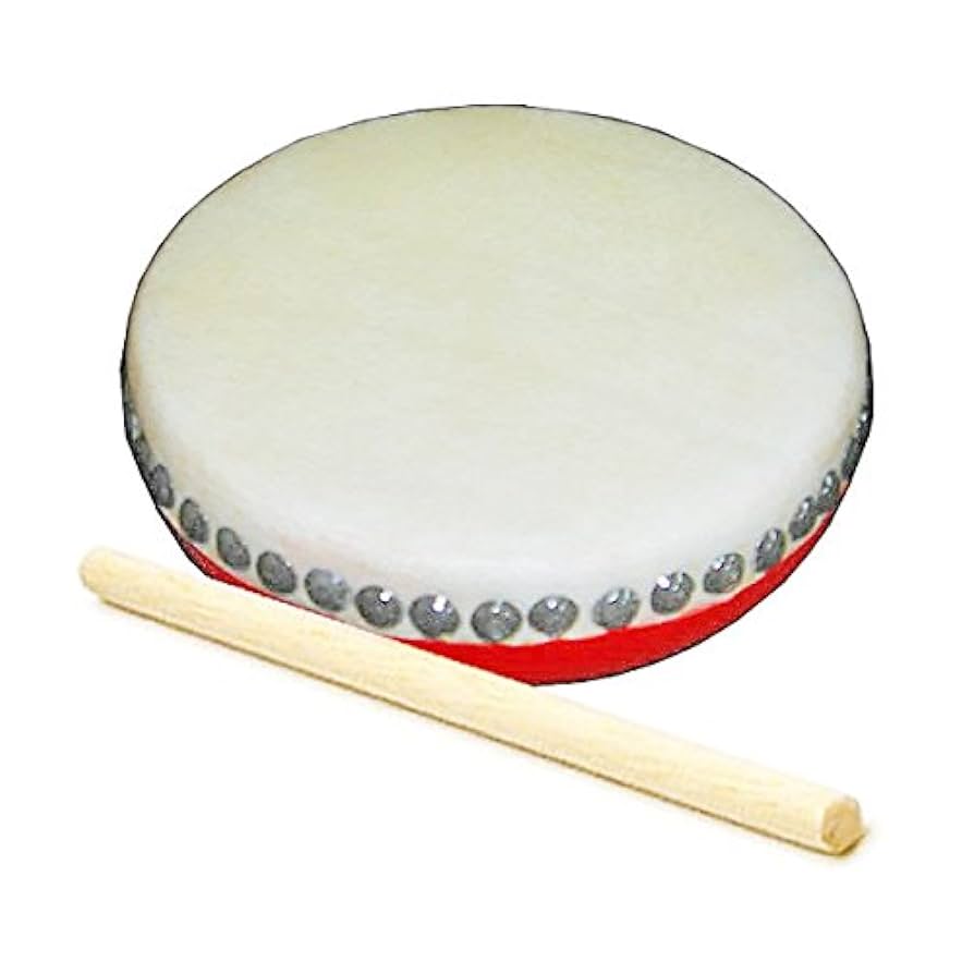 パーランクー、エイサー、太鼓、小太鼓 エイサー用太鼓パーランクー(小) 赤牛皮 直径15cm バチ1本付き