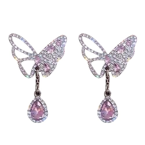 Butterfly Earrings Lightweight Alloy Jewelry for Sensitive Skin & Evening Occasions Fashionable Earrings