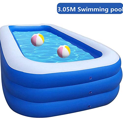 AfooBezos Inflatable Swimming Pools,Inflatable Pools with Electric Pump,Family Swimming Pool for Backyard,Summer Water Party,Outdoor,Garden,Swim Center Set (3.05m Layer)