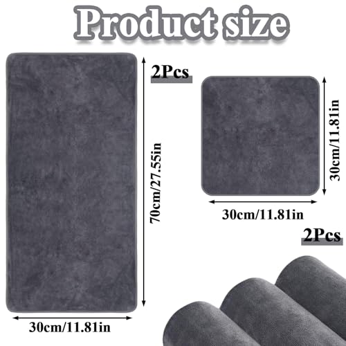 JISRKP 4 Pack Microfibre Sports Gym Towel, Sweat Towels for Gym, Super Soft and Absorbent Sports Towel, Fast Drying & Absorbent Workout Spors To-wel Fitness, Yoga, Camping - Image 3