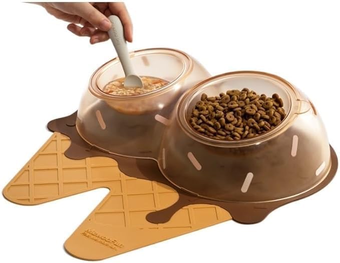 Image of High Rise Cat & Dog Food Bowl - Stainless Steel Elevated Cat Bowls Protecting Spine - Detachable Cat Dish, Durable Pet Supplies for Cat Feeding, Optimal Eating Posture, Vomiting Prevention