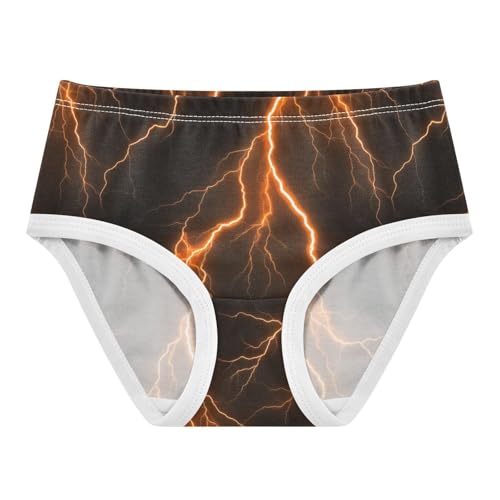 Joisal Artistic Toddler Underwear Floral 2t Cotton Panties Little Girl Glowing Lightning Bolts Dark Briefs Girls Undies
