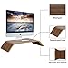 SAMDI Wooden Computer Monitor Stand Save Space Desktop Riser for Computers LCD Monitors Laptop PC iMac Notebook Apple MacBook(Black Walnut)