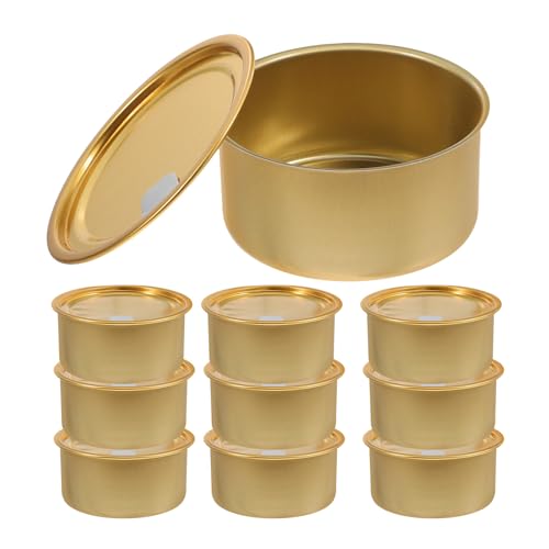 JOINPAYA Boîtes de Conserve Aluminium Hermétiques 180 Ml Couvercles Faciles à Ouvrir 10 Pièces pour Stockage de Thé en Vrac et Collations