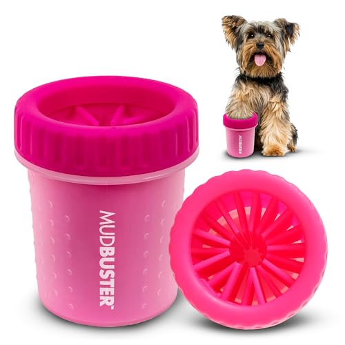 Dexas Pfotenreiniger für Hunde, Hundezubehör und Haustierbedarf, Größe S, Rosa