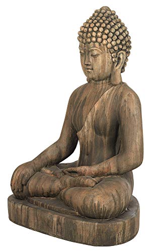John Timberland Zen Buddha Outdoor Statue 29 1/2" High Floor Sitting Weathered For Yard Garden Lawn #TOP5