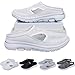 Produktbild KURTIK Orthowalkway Herren-Sport-Sandalen, bequem, atmungsaktiv, stützend, rutschfest, atmungsaktiv, orthopädische Sneaker, mit Fußgewölbeunterstützung, weiß, 39 EU