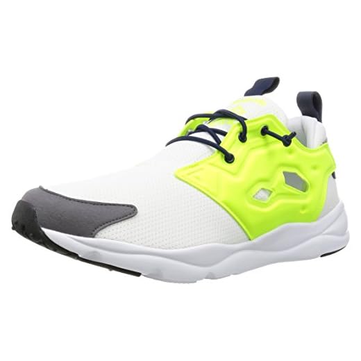 Reebok Furylite, Zapatillas de Running Hombre, Amarillo/Blanco/Gris (White/Solar Yellow/Shark/Black/Cllg Navy), 44