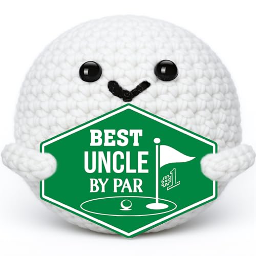 XgiftCreat Fathers Day Uncle Gifts - Funny Handmade Crochet Golf Ball Accessories Presents Father's...