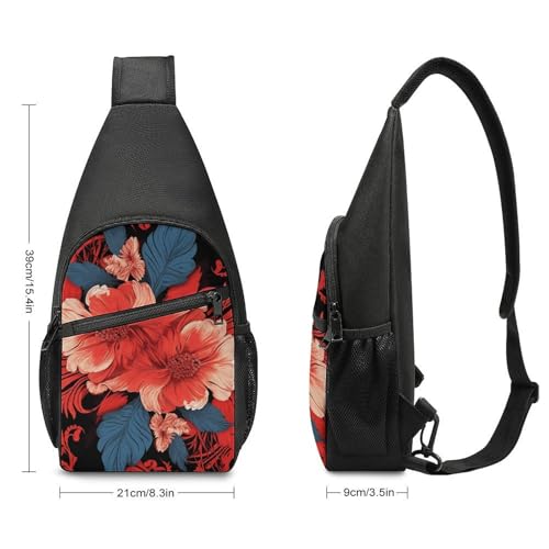 Bolso bandolera floral ligero para senderismo y viaje miniatura 2