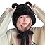 ANKOMINA Cute Plush Bunny Rabbit Ear Beanie Hats For Women Girls Winter Warm Faux Fur Knitted Skull Caps Bucket Hats At Women's Clothing Store