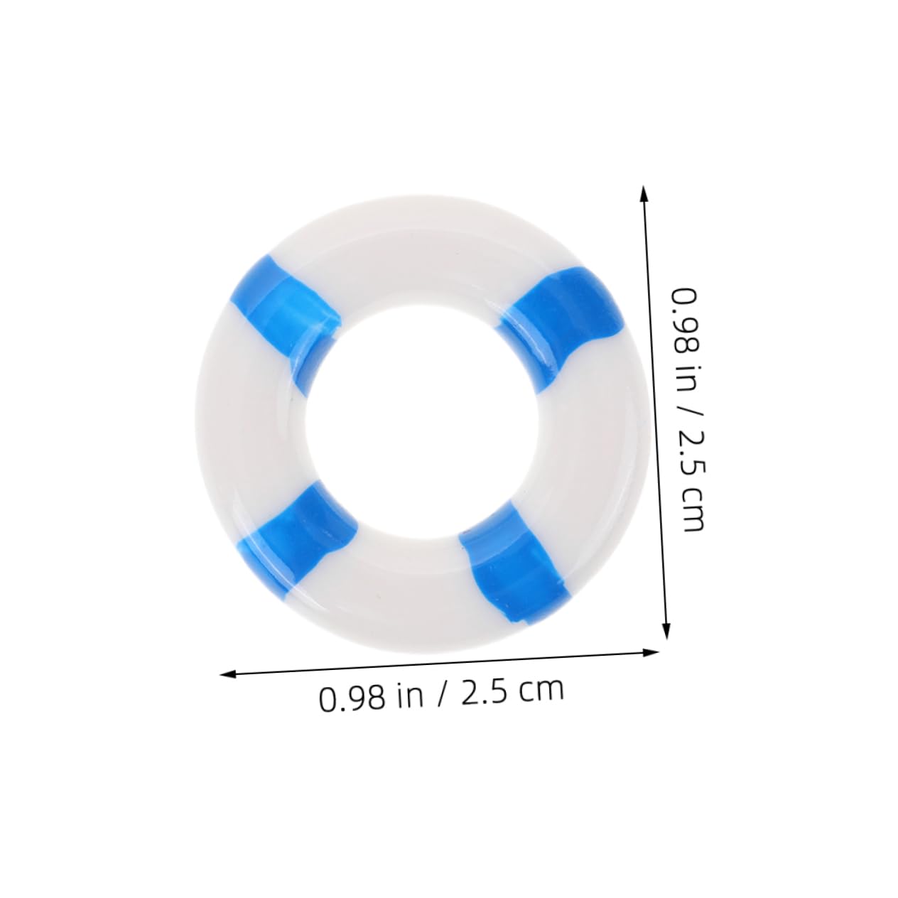Outanaya 24Pcs Mini Life Ring Buoys for Nautical Decor Mediterranean Style Swimming Rings Cute Micro Landscape Ornaments for Home and Garden for Beach and Pool Themes