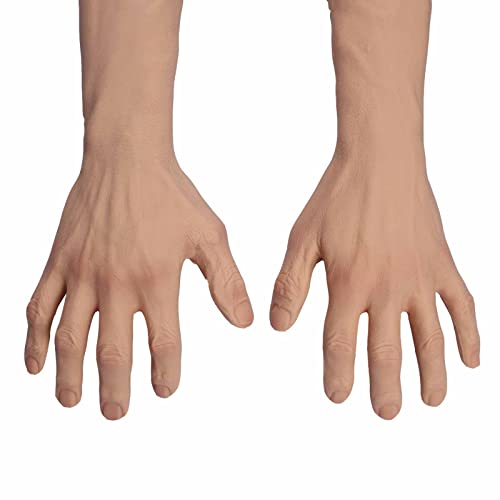 ZWSM Luva de silicone realista para Crossdressing com proteção de braço artificial, cicatrizes, luva
