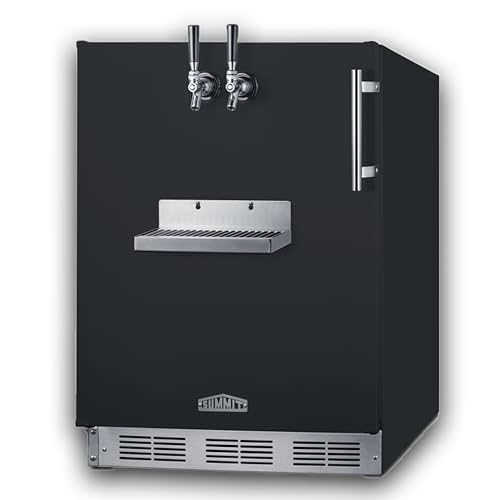 Summit 24" Cold Brew Kegerator, Dual Front Taps, No Drill Coffee Dispenser, ADA Compliant, Black - SBC58BFRTPCFADALHD (Left Handed Door Swing)
