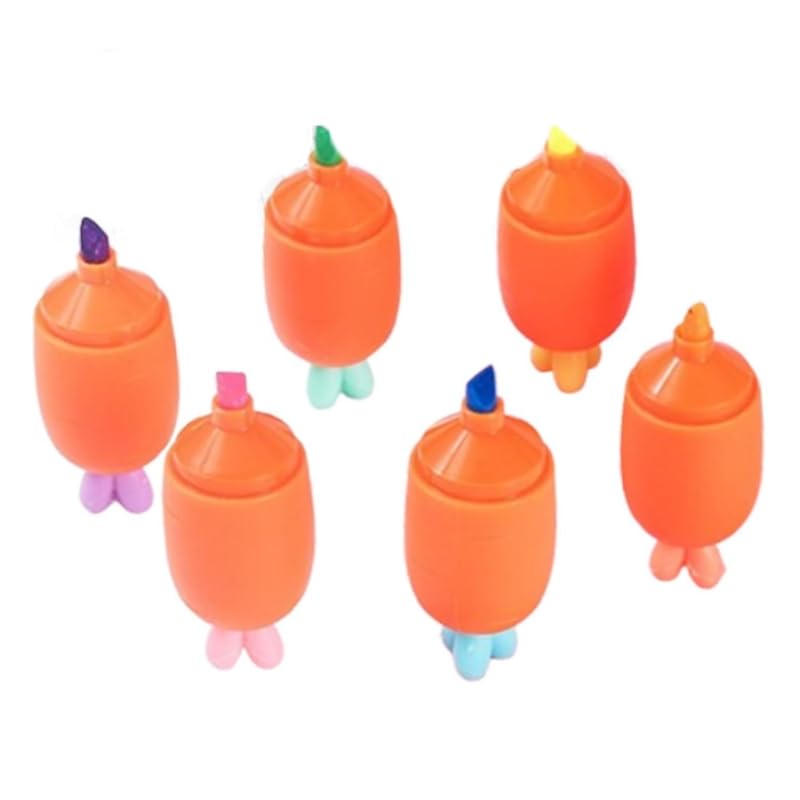 Carrot Markers, Easter Carrot Markers, Cute Pastel Carrot Shaped Highlighters, Carrot Shaped Markers, Mini Portable Art Painting Markers (Carrot*6)