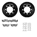 Dynamic Friction Company Front Brake Rotors-Drilled and Slotted-Black with 5000 Advanced Brake Pads includes Hardware 8512-40012