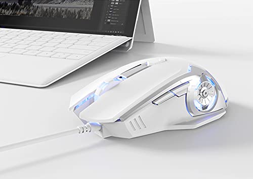 Firstblood Only Game. Aj120 Wired Gaming Mouse, Ergonomic Led Backlit Usb Gamer Mice Computer Laptop Pc, For Windows Mac Linux Os, White #TOP2