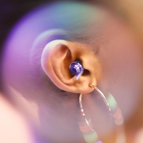 Image of Eargasm High Fidelity Hyperviolet Purple Earplugs for Concerts, Festivals, Musicians, DJs, Night-Life, Motorcycle Hearing Protection - Reusable Ear Plugs for High Fidelity Noise Reduction up to 21 dB